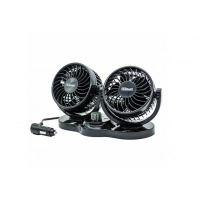 вентилятор двойной 12 V (2 х d 4" - 10,4 см) на стойке, две скорости Elegant