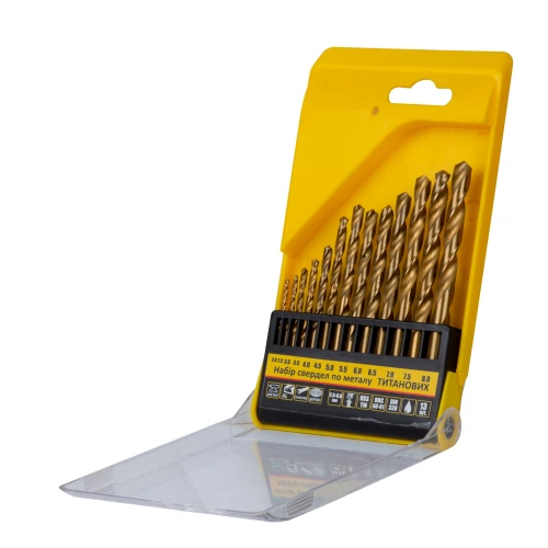 набор свёрл по металлу HSS-TiN 13шт (2,0-8,0 мм) пласт. футляр