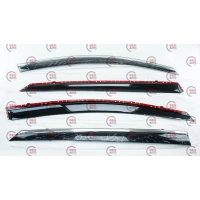 ветровик Kia Optima / K5 2011-2015 (скотч) TopVisor  c хром молдингом