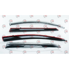 ветровик Kia Optima / K5 2015-2020 (скотч) TopVisor  c хром молдингом