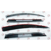 ветровик Kia Sorento 2014-2020 (скотч) TopVisor  c хром молдингом