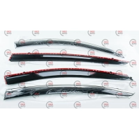 ветровик Mazda 6 сед 2012->  (скотч) TopVisor  c хром молдингом
