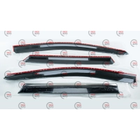 ветровик Nissan Qashqai II 2014-2021 (скотч) TopVisor  c хром молдингом