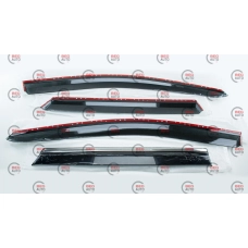 ветровик Nissan Qashqai II 2014-2021 (скотч) TopVisor  c хром молдингом