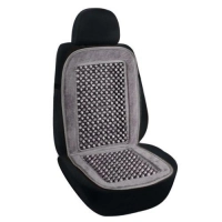 накидка на сидіння Elegant  кругла масажна кісточка, велюр 41,5х89см сіра