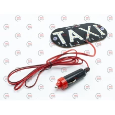 табличка ТАКСІ діодна біла + штекер у прикурювач