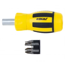 викрутка з бітами 6 шт CrV тріскаточна MINI (блістер)