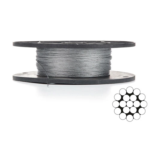 трос 1,5мм оцинкованый DIN 3053 (1х19) бухта 200м (APRO)