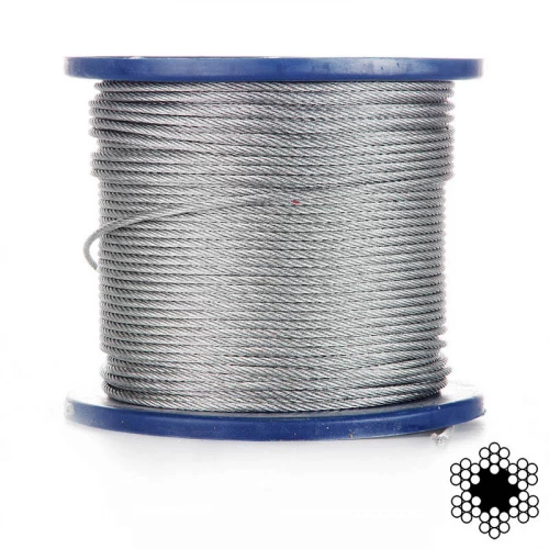 трос 5мм оцинкованый DIN 3060 (6х19) бухта 100м (APRO)