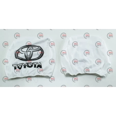 чехлы на подголовники белые (2 шт)  TOYOTA
