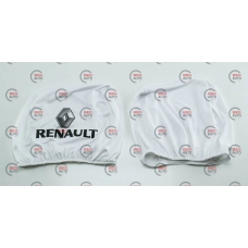 чехлы на подголовники белые (2 шт)  RENAULT
