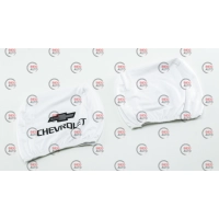 чехлы на подголовники белые (2 шт)  CHEVROLET