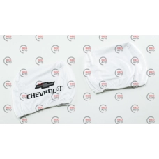 чехлы на подголовники белые (2 шт)  CHEVROLET