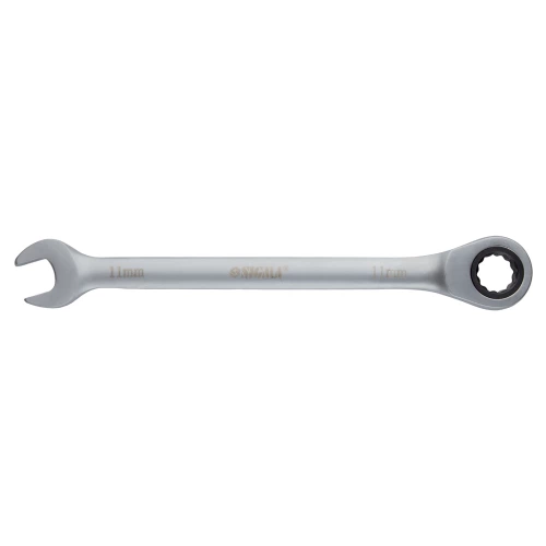 ключ рожково-накидной 11мм CrV  трещеточный