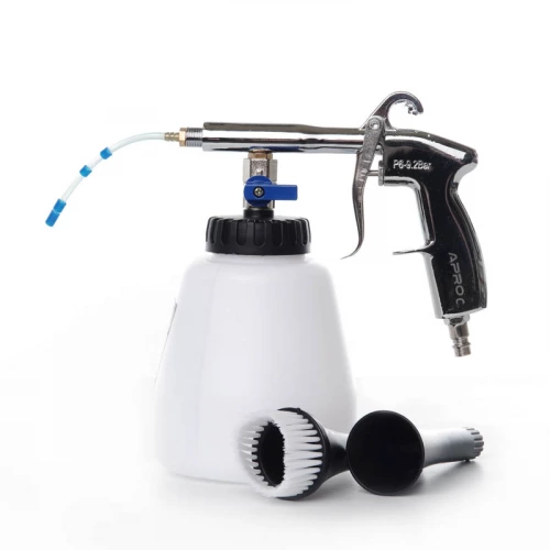 пневмопистолет для химчистки салонов автомобилей Торнадо 6.2 бар, 1л, 1/4", сменная насадка-щетка
