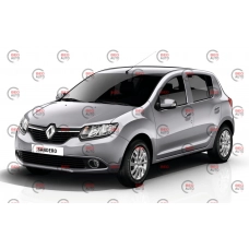 вітровик Renault Sandero II 2013-2018 (скотч) AV-Tuning