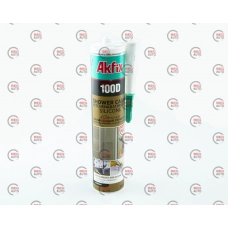 герметик  силиконовый санитарный универсальный Akfix 100D 280мл (прозрачный)