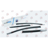 вітровик Renault Kadjar 2015-2022 (скотч) Sunplex  з хром. молдингом