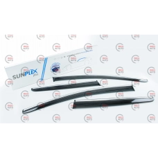 ветровик Renault Kadjar 2015-2022 (скотч) Sunplex  c хром молдингом