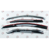 ветровик Toyota Camry XV 40 2006-2011 (скотч) TopVisor  c хром молдингом