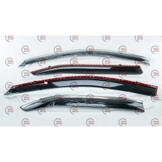 ветровик Toyota Camry XV 40 2006-2011 (скотч) TopVisor  c хром молдингом