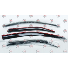 ветровик Toyota Camry XV 50 (EUR/USA), XV 55 (EUR) 2011-2017 (скотч) TopVisor  c хром молдингом