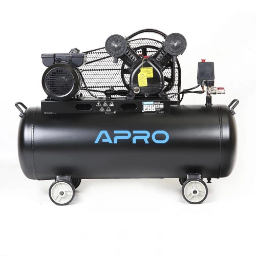 компресор 2-х поршн.  100л  2 вих., 230В, 2.2 кВт, 402 л/хв, 8 атм Apro