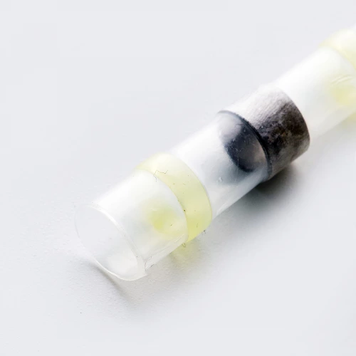 кембрик термоусадочный с клеем и оловом для сращивания проводов 40мм, до 6,6мм прозрачный (10шт)