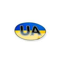 наклейка "UA" середня прапор