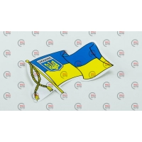 наклейка "флаг України з гербом" шеврон