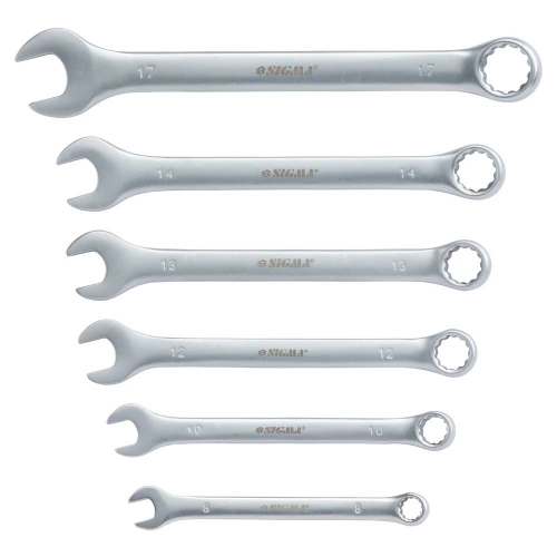 набор ключей рожково-накидных  8-17 мм 6 шт (планшет) CrV