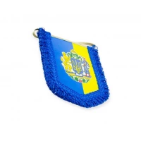 сувенір на дзеркало "Вимпел Україна" прямокутний (прапор України, бахрома з боків) великий