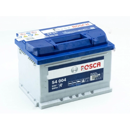 Аккумулятор BOSCH  60 А S4 (540А) (2 года гар) Евро прав + низкий