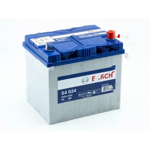 Аккумулятор BOSCH  60 А S4 (540А) ASIA правый + (2 года гар)