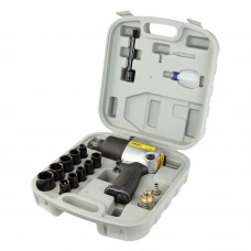 гайковерт пневматический  1/2"  640Нм, 7500об/мин головки ударн. 10 шт удлин., масленка,штуцер, кейс