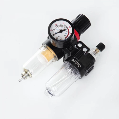 блок підготовки повітря 1/4" фільтр, редуктор, маном, маслозбагачувач, 10 бар, 500 л/хв, 20 мкм
