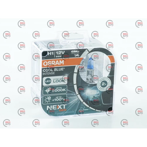 лампа  H1 12V 55 W OSRAM Cool Blue Intense Next Gen +100% 5000К (2шт)