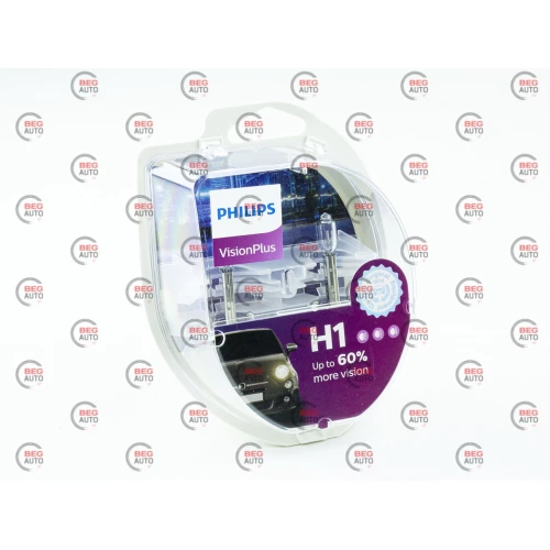 лампа  H1 12V 55 W PHILIPS Vision Plus +60% (2шт)