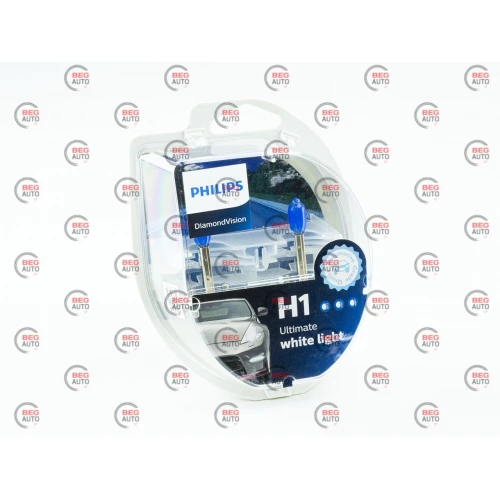 лампа  H1 12V 55 W PHILIPS Diamond Vision 5000K (2шт)