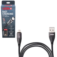 кабель для зарядки магнитный Voin  USB - Micro USB,  1м, 3.0А  черный  (быстр. заряд, перед. данных)