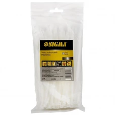 хомут пластиковый 150 x 3,6  белый  Sigma