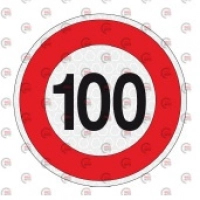 наклейка ограничитель скорости "100"