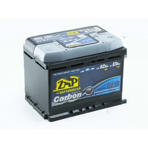 Акумулятор ZAP  62 (560 А) Carbon EFB (Start-stop) Євро правий +