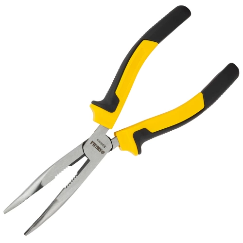 длинногубцы изогнутые 200 мм черно-желтые ручки Sigma