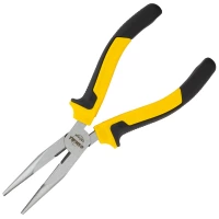 длинногубцы прямые 180 мм черно-желтые ручки Sigma