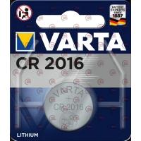 батарейка "таблетка" литиевая 3.0V  CR2016  блист. Varta