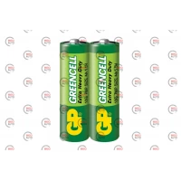 батарейка  AA  солевая 1.5V пальчик GP Greencell 2шт  пленка