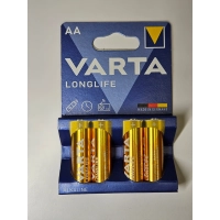 батарейка  AA  лужна 1.5V пальчик Varta Longlife Extra 4шт блістер