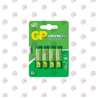 батарейка  AA  солевая 1.5V пальчик GP Greencell 4шт  блистер