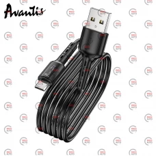 кабель для зарядки Avantis  USB - Micro USB,  1м, 3.0А  черный, круглый Novel